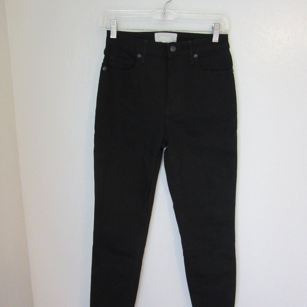 Everlane Curvy High Rise Skinny Jeans Black 27 Crop
